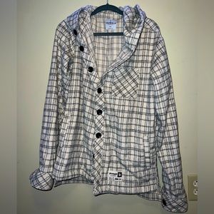 Youngla Off-White Hooded Flannel